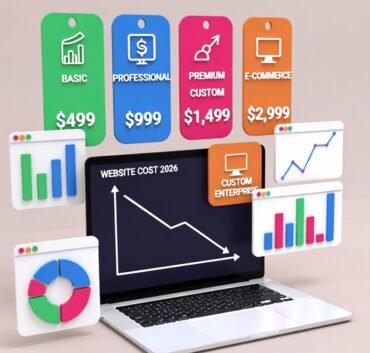 website cost 2026 breakdown with price ranges for business sites and ecommerce