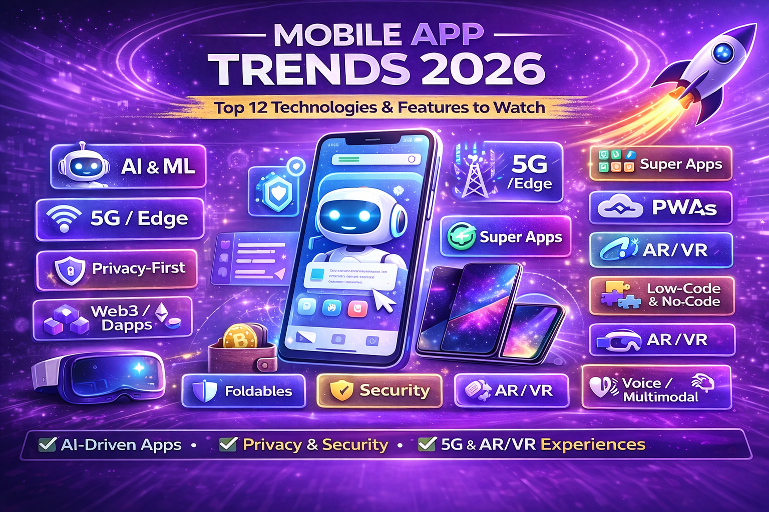 Mobile App Trends 2026 - Top 12 Technologies & Features to Watch