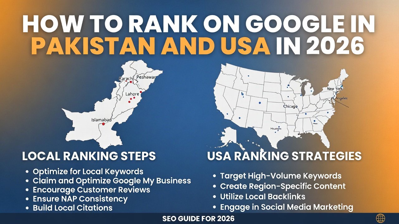 Rank on Google Pakistan 2026: Complete Step-by-Step Guide for USA & Local SEO