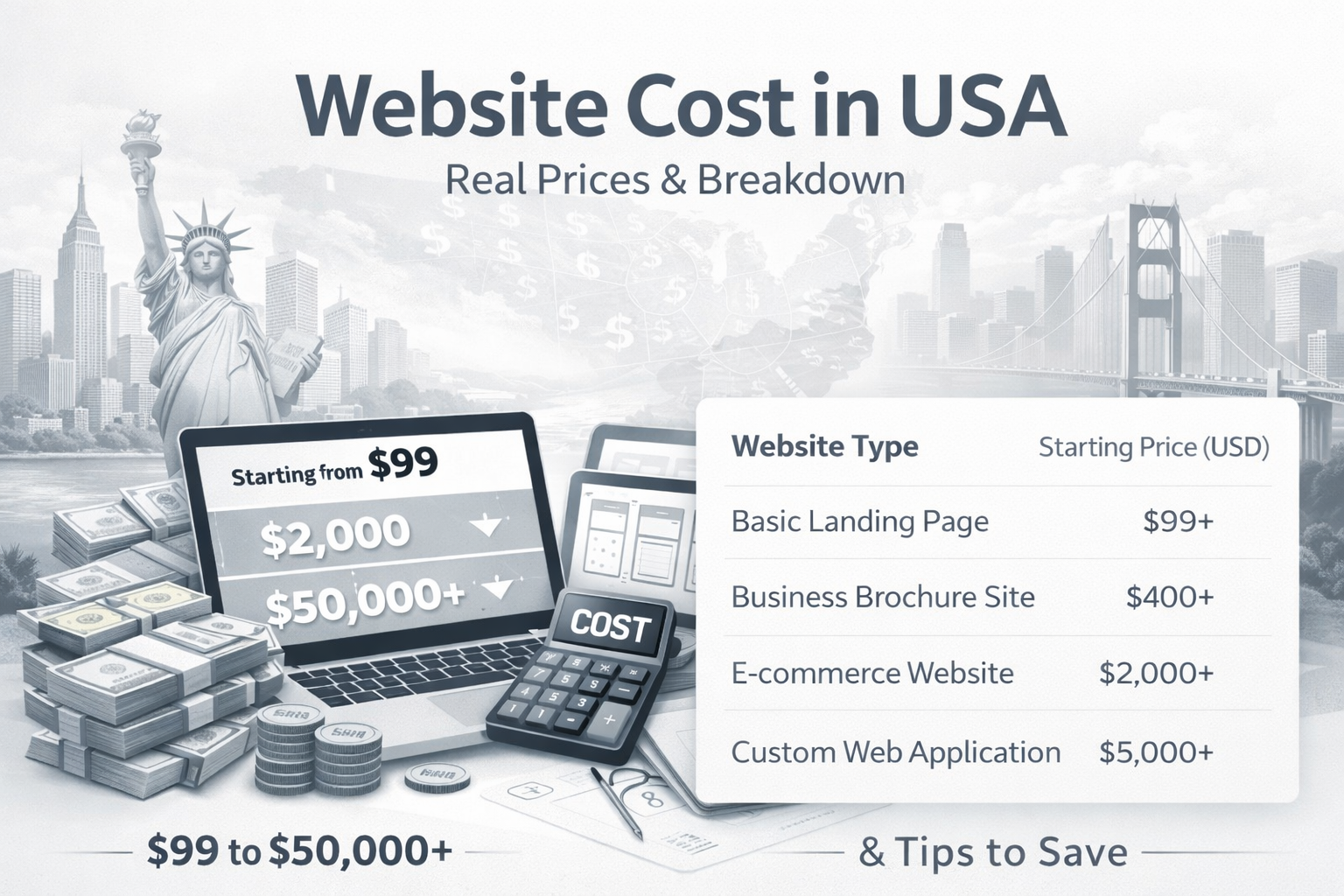 Website cost in USA - progriso