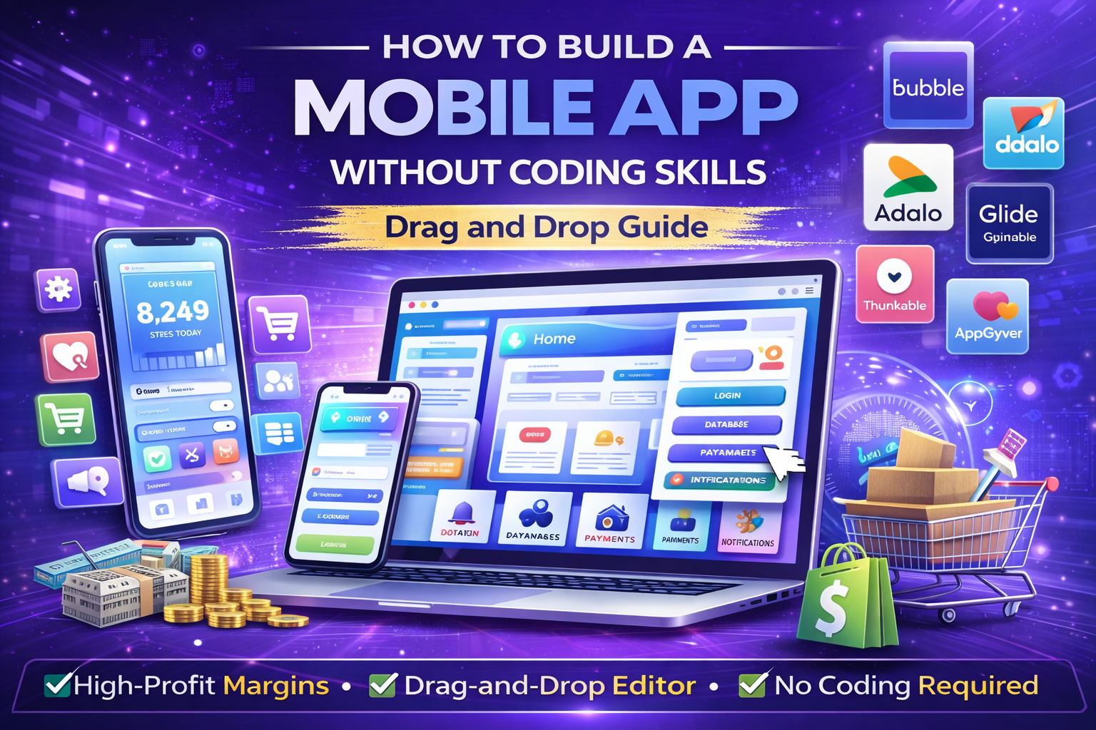 How to Build a Mobile App Without Coding Skills – Drag and Drop Guide