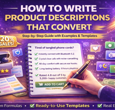 How to Write Product Descriptions That Convert – Step-by-Step Guide with Examples & Templates